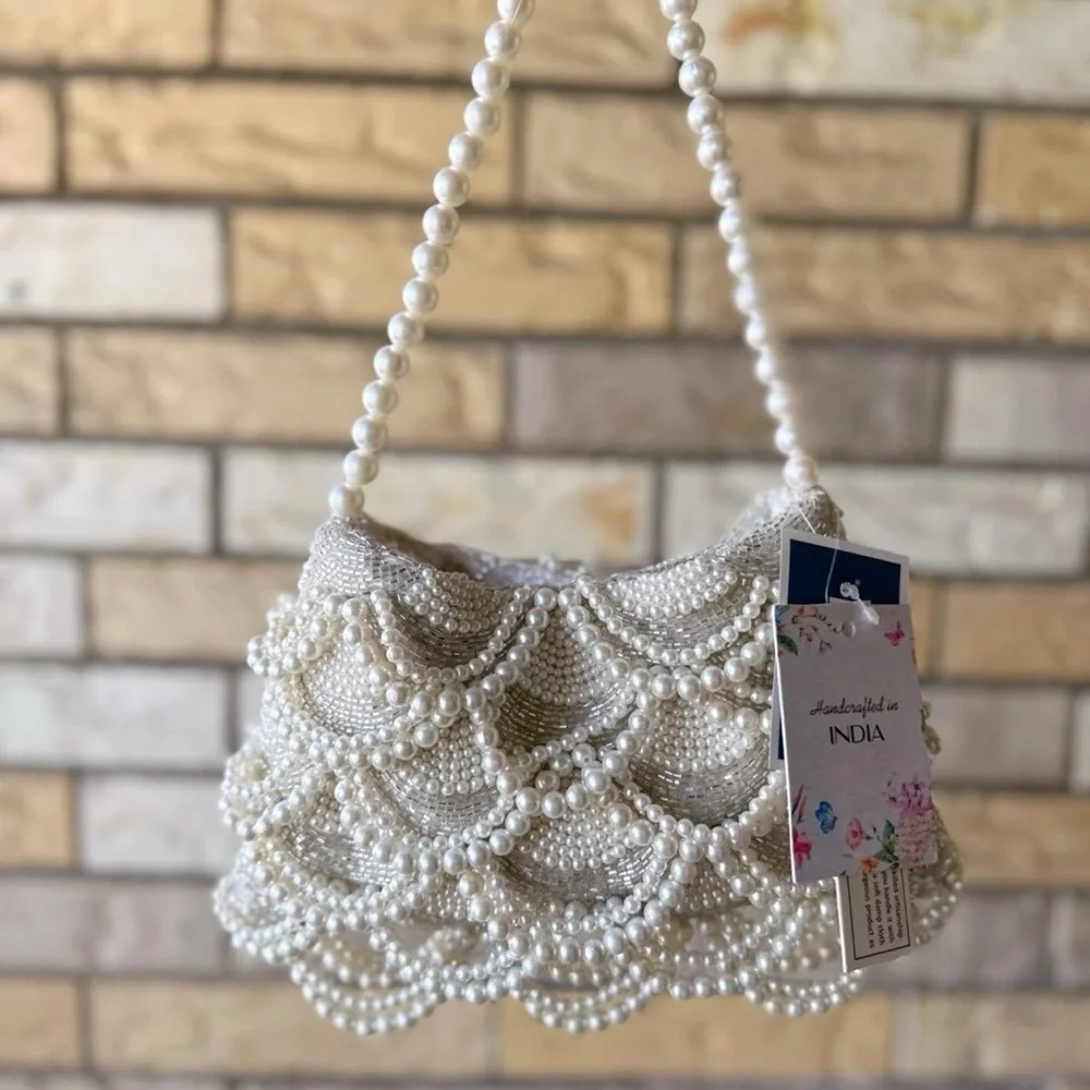 TJ Maxx Marshall’s viral Pearl Beaded Shoulder Bag with intricate detail - Picture 2 of 4